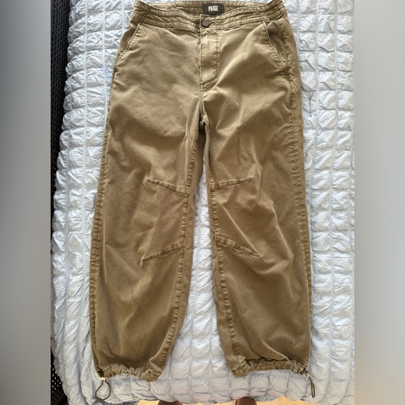 PAIGE Women’s Olive Cargo Pants - Picture 1 of 6